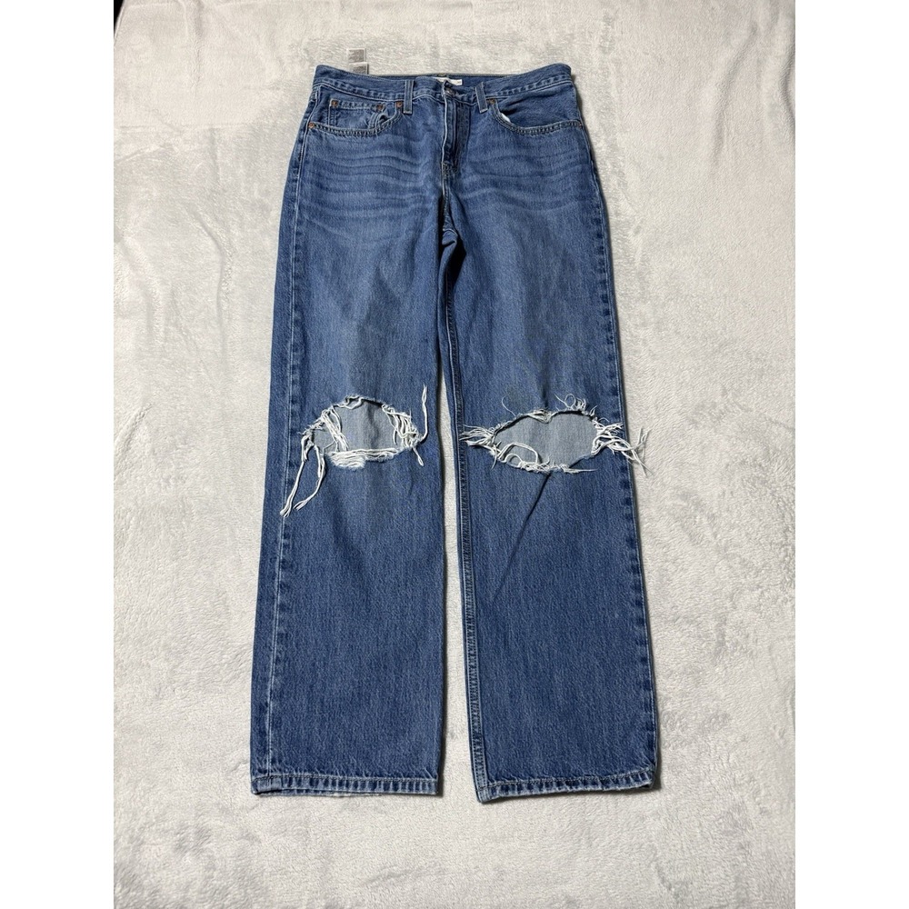 Levis Jeans Womens 31 Blue Low‎ Pro Straight Leg Medium Wash Denim 31x29.5